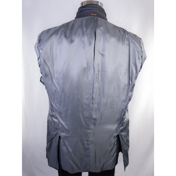 Peter Millar Suit Jacket Blazer Coat Gray Striped Sz 42L Two Button Wool Canada - Picture 12 of 14